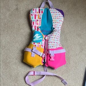 Hyperlite Kids Multicolor Life Vest Infant up to 30 pounds.